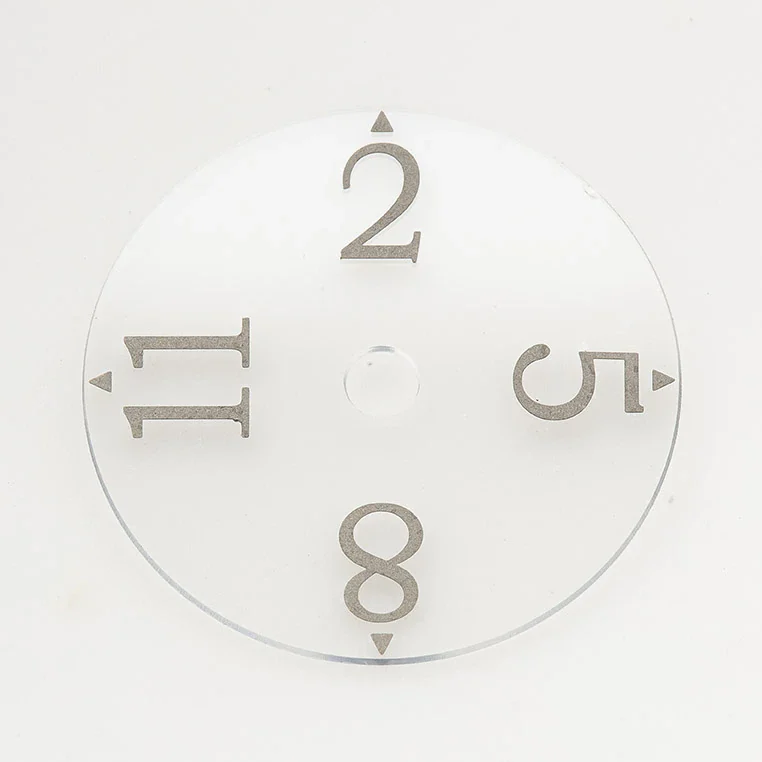 Disque indicateur transparent aux chiffres en croissance galvanique
